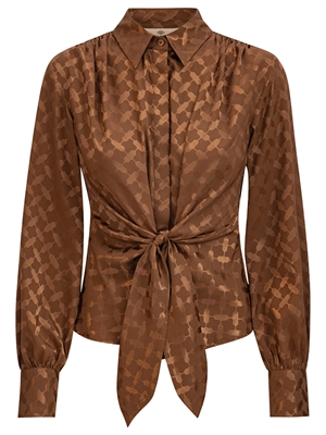 Karmamia Lee Skjorte, Camel Keffiyeh Jacquard 